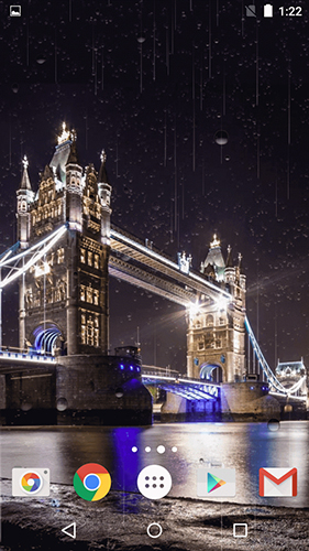 Londres sous la pluie  - télécharger gratuit un fond d'écran animé Architecture pour le portable.