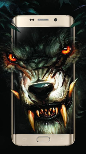 Loup royal piquant sanglant  - télécharger gratuit un fond d'écran animé Animaux pour le portable.
