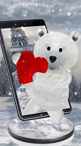 Ourson Teddy: Amour 3D  - télécharger gratuit un fond d'écran animé 3D pour le portable.