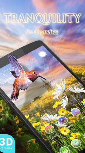 Tranquillité 3D  - télécharger gratuit un fond d'écran animé Fleurs pour le portable.
