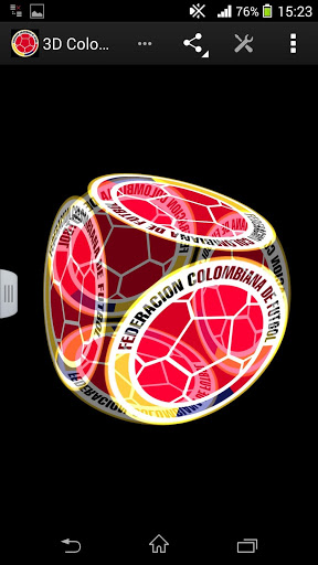 3D Equipe nationale de football de Colombie de football  - télécharger gratuit un fond d'écran animé 3D pour le portable.