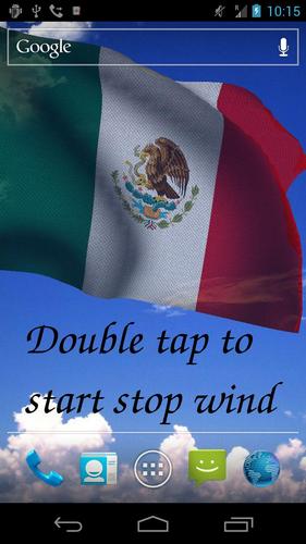 Télécharger gratuitement le fond d'écran animé 3D drapeau du Mexique  sur les portables et les tablettes Android.