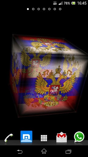 3D drapeau de la Russie  - télécharger gratuit un fond d'écran animé pour le portable.