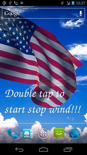 Le drapeau des Etats-Unis 3D - télécharger gratuit un fond d'écran animé 3D pour le portable.