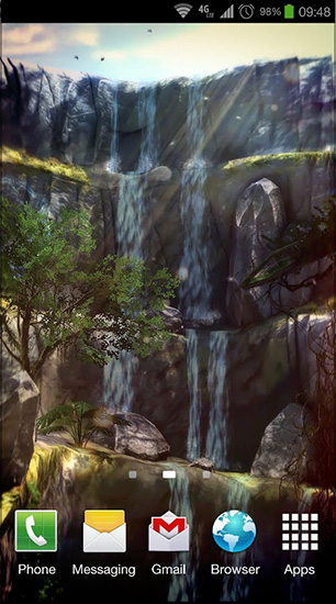 La chute d'eau  - télécharger gratuit un fond d'écran animé Paysage pour le portable.