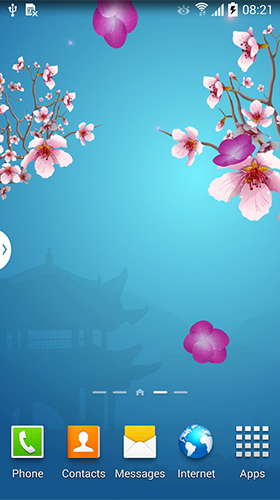 Télécharger Sakura abstraite , fond d'écran animé gratuit pour Android sur le bureau. 
