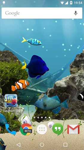 Télécharger Aquarium, fond d'écran animé gratuit pour Android sur le bureau. 