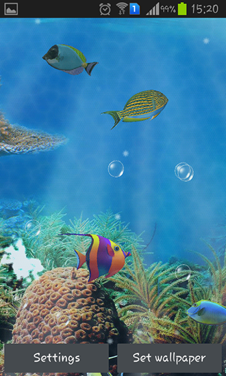 Télécharger gratuitement le fond d'écran animé Aquarium et poissons  sur les portables et les tablettes Android.