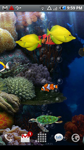 L`aquarium  - télécharger gratuit un fond d'écran animé pour le portable.