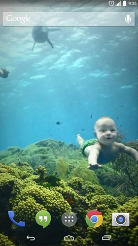 Télécharger Enfant nageant  , fond d'écran animé gratuit pour Android sur le bureau. 