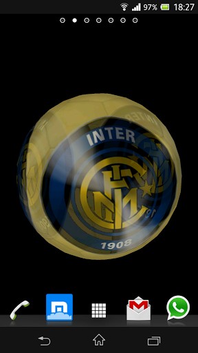 Le ballon 3D Inter Milan - télécharger gratuit un fond d'écran animé 3D pour le portable.