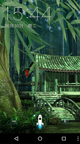Télécharger Maison de bambou 3D , fond d'écran animé gratuit pour Android sur le bureau. 