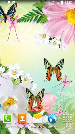 Papillons - télécharger gratuit un fond d'écran animé Fleurs pour le portable.
