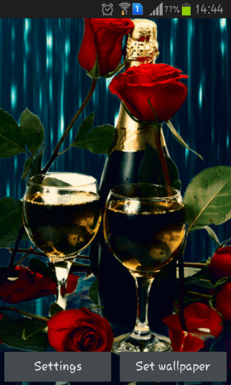 Champagne - télécharger gratuit un fond d'écran animé Fleurs pour le portable.