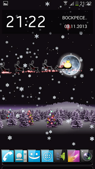 Santa de Noël HD.  - télécharger gratuit un fond d'écran animé Vacances pour le portable.