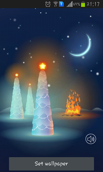 Neige de Noёl  - télécharger gratuit un fond d'écran animé Vacances pour le portable.