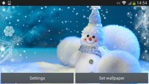 Bonhomme de neige de Noёl  - télécharger gratuit un fond d'écran animé Vacances pour le portable.