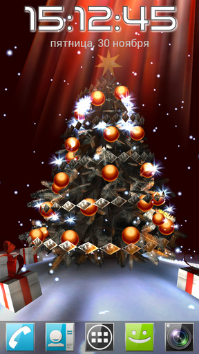 Le sapin de Noël 3D - télécharger gratuit un fond d'écran animé Vacances pour le portable.