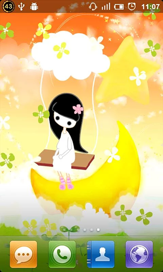 Croissant de lune: Rêve - télécharger gratuit un fond d'écran animé Cartoons pour le portable.
