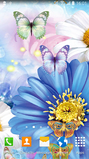 Papillons sympas - télécharger gratuit un fond d'écran animé Fleurs pour le portable.
