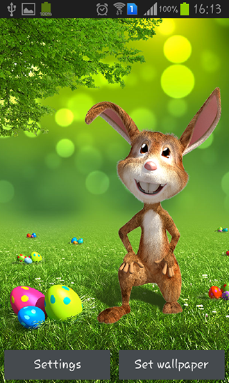 Lapin de Pâques  - télécharger gratuit un fond d'écran animé Interactif pour le portable.