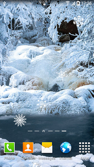 Cascades d'hiver - télécharger gratuit un fond d'écran animé pour le portable.