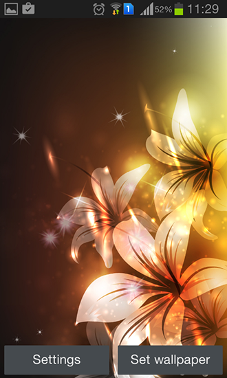 Fleurs lumineuses  - télécharger gratuit un fond d'écran animé Fleurs pour le portable.