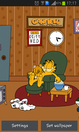 Maison aimable: Garfield - télécharger gratuit un fond d'écran animé Interactif pour le portable.