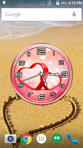 Télécharger Amour: Horloge , fond d'écran animé gratuit pour Android sur le bureau. 