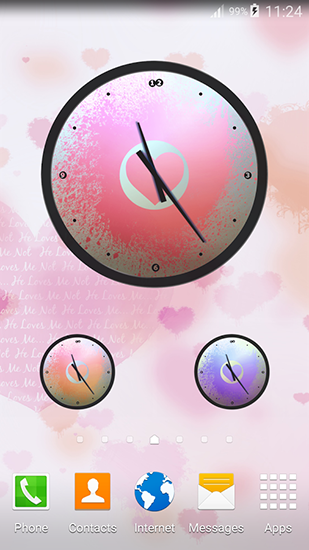 Télécharger gratuitement le fond d'écran animé Amour: Horloge sur les portables et les tablettes Android.
