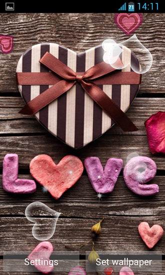 Coeurs de l'amour  - télécharger gratuit un fond d'écran animé Vacances pour le portable.
