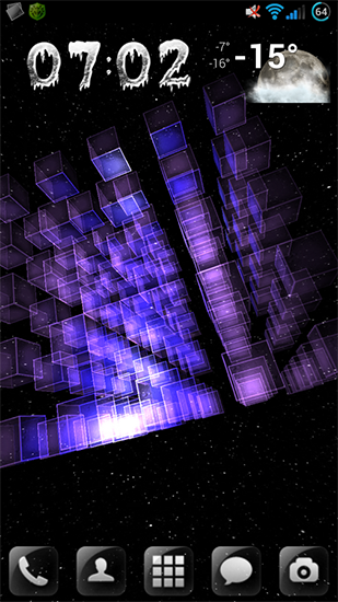 La matrice cubique 3D - télécharger gratuit un fond d'écran animé Abstrait pour le portable.