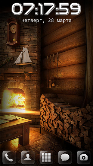 Télécharger gratuitement le fond d'écran animé Ma maison en rondins de bois sur les portables et les tablettes Android.