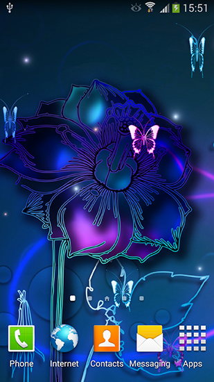 Papillons de néon - télécharger gratuit un fond d'écran animé Abstrait pour le portable.