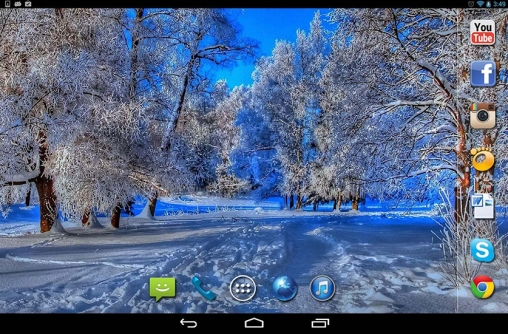 Bel hiver  - télécharger gratuit un fond d'écran animé Interactif pour le portable.