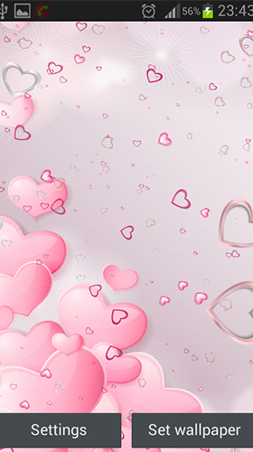Télécharger Coeurs roses , fond d'écran animé gratuit pour Android sur le bureau. 