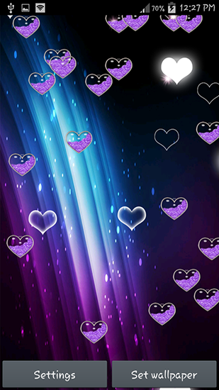 Télécharger gratuitement le fond d'écran animé Coeur violet sur les portables et les tablettes Android.