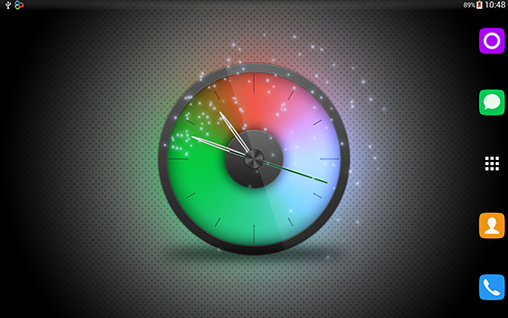 Horloge irisée  - télécharger gratuit un fond d'écran animé Avec l'heure pour le portable.