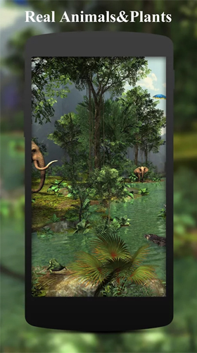 Télécharger Forêt tropique 3D , fond d'écran animé gratuit pour Android sur le bureau. 
