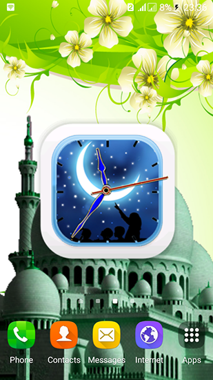 Ramadan: Horloge  - télécharger gratuit un fond d'écran animé Avec l'heure pour le portable.