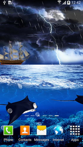 L`orage  - télécharger gratuit un fond d'écran animé Aquariums pour le portable.