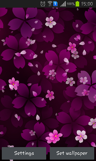 Fleurs tombantes du sakura - télécharger gratuit un fond d'écran animé Fleurs pour le portable.