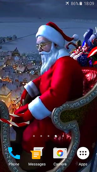 Santa Claus 3D - télécharger gratuit un fond d'écran animé Vacances pour le portable.
