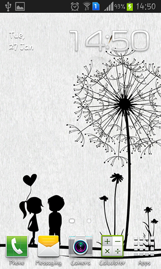 Amour simple  - télécharger gratuit un fond d'écran animé Fleurs pour le portable.