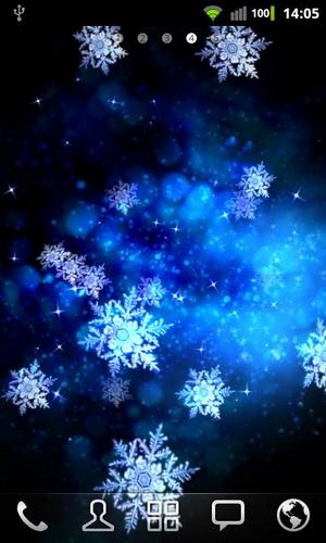 Les étoiles de neige  - télécharger gratuit un fond d'écran animé Vacances pour le portable.