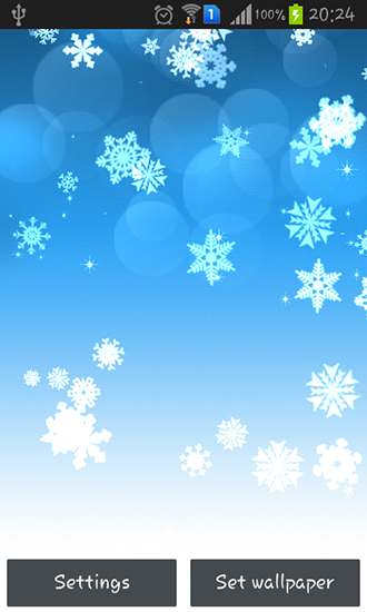 Cristal de neige  - télécharger gratuit un fond d'écran animé Vacances pour le portable.