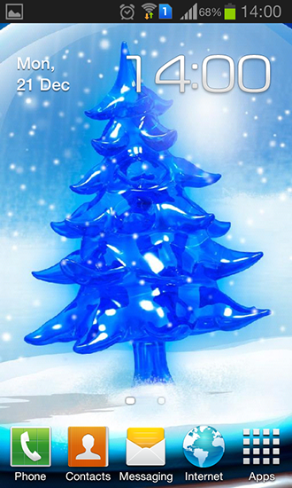 Arbre de Noël de neige HD - télécharger gratuit un fond d'écran animé Vacances pour le portable.