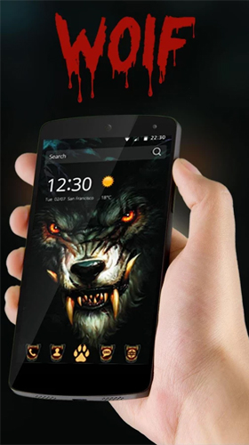 Télécharger Loup royal piquant sanglant , fond d'écran animé gratuit pour Android sur le bureau. 