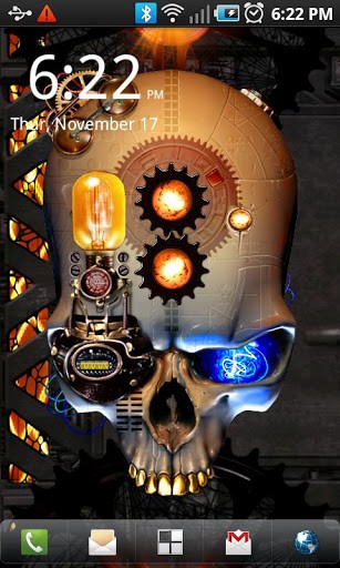 Crâne de Steampunk - télécharger gratuit un fond d'écran animé Interactif pour le portable.