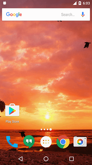 Télécharger gratuitement le fond d'écran animé Coucher du soleil  sur les portables et les tablettes Android.